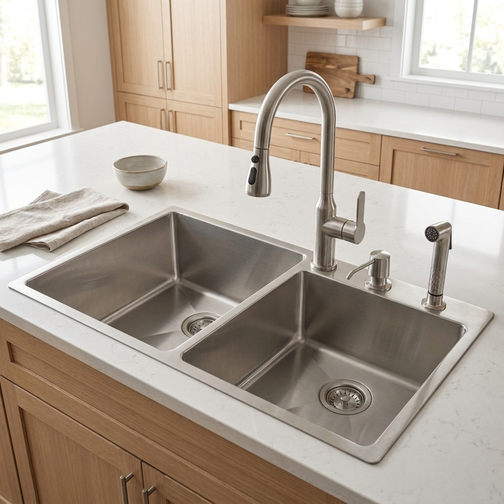 Stainless Steel Kitchen Sink (N02-810LX) thumbnail 4